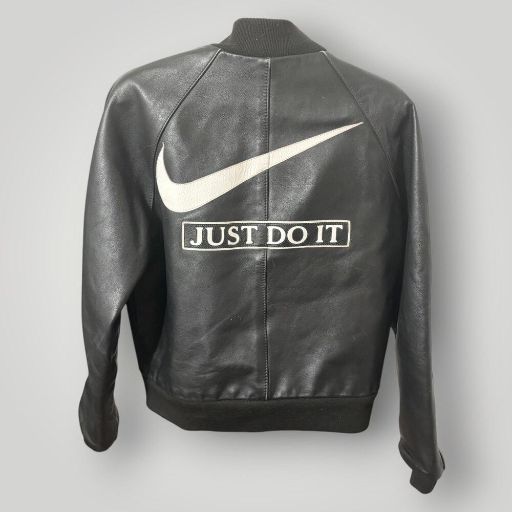 1-of-1 Archive Vintage 90s Vanson Custom Nike Leather Jacket Made in USA Sz 42